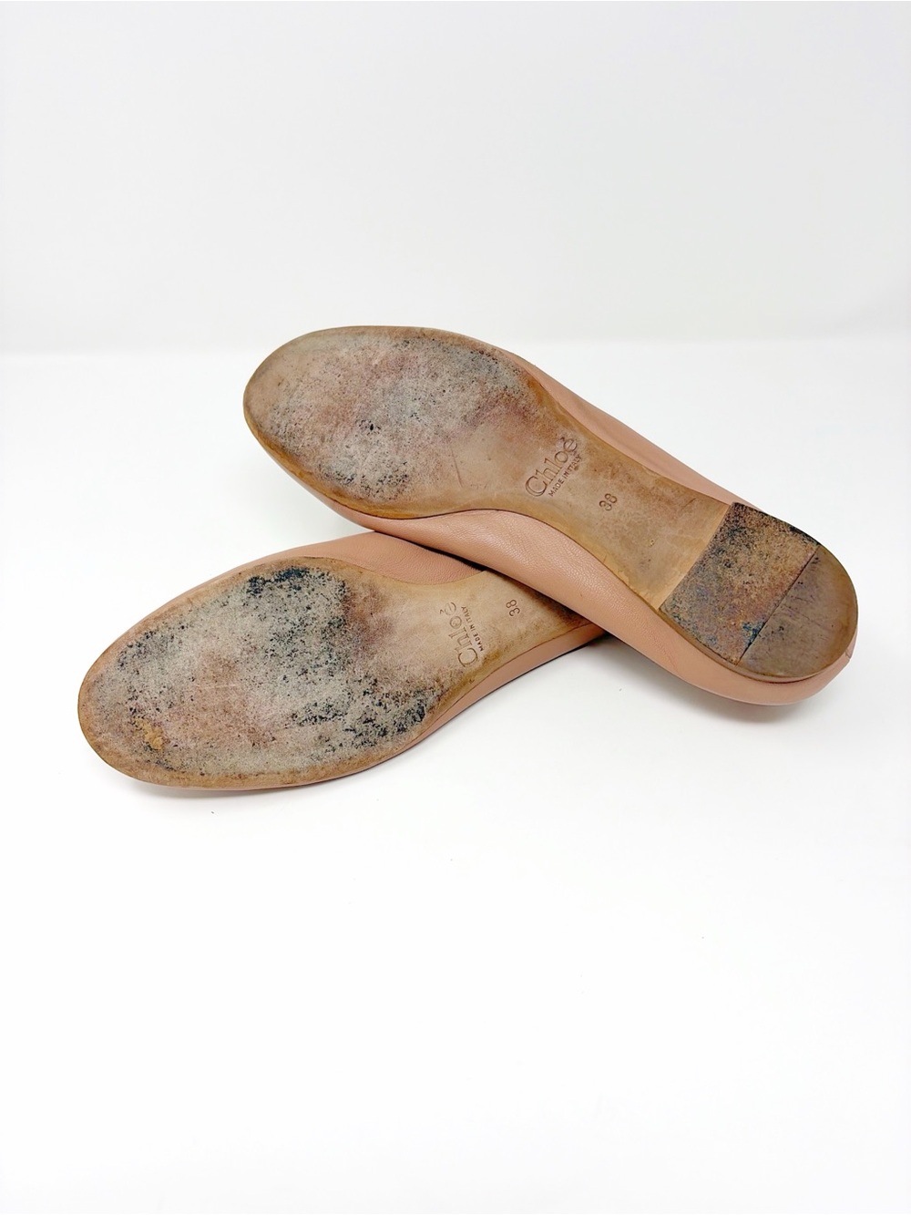 CHLOE Scalloped Ballet Flats in Dusty Pink Size 38 - Picture 6 of 8